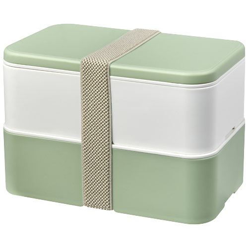 Lunch-box promotionnelle à deux blocs MIYO Renew Ivoire et Vert d'eau
